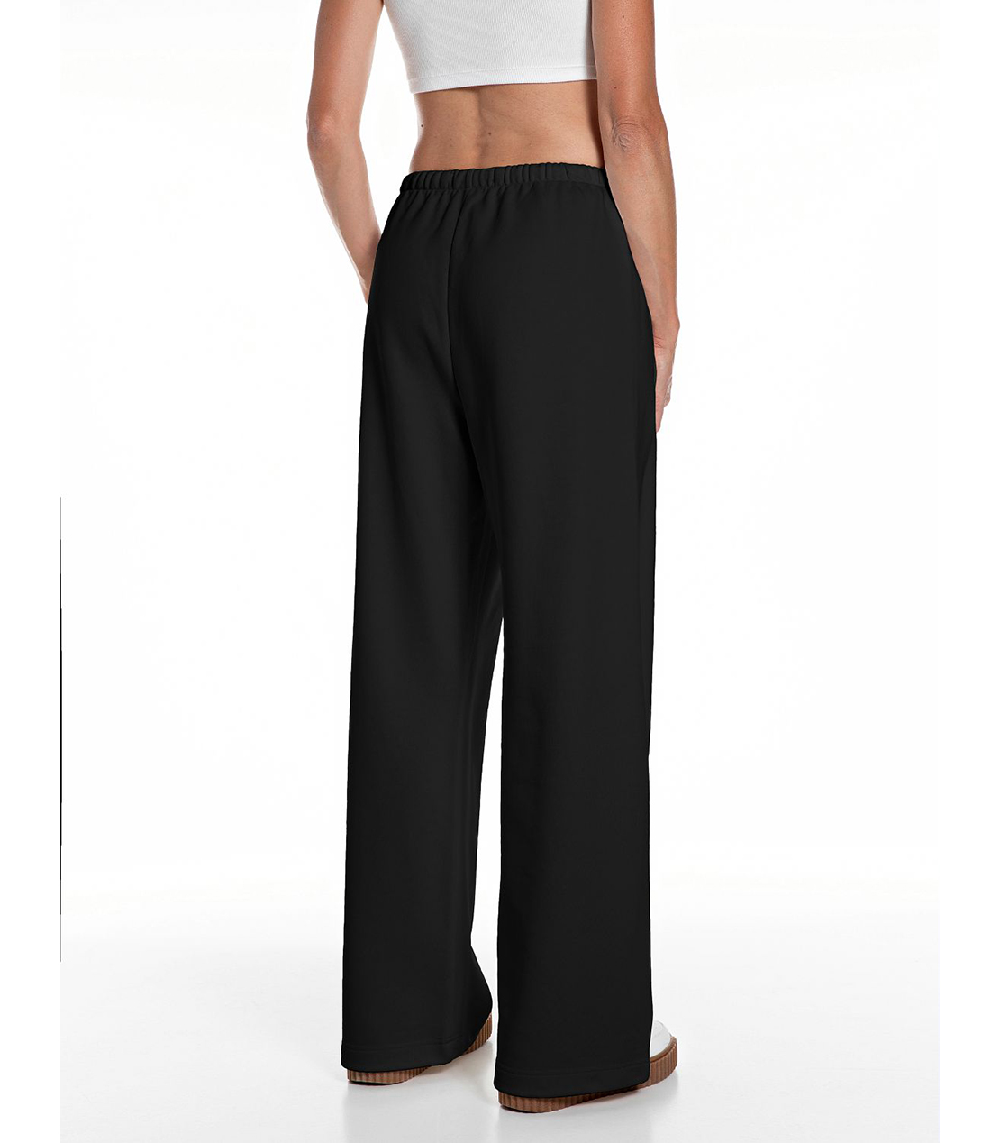 コットンテリーワイドレッグパンツ 詳細画像 ブラック 2